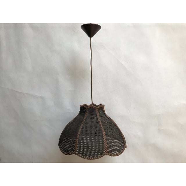 Pendant Light in Woven Thick Threads, 1970s For Sale - Image 12 of 17