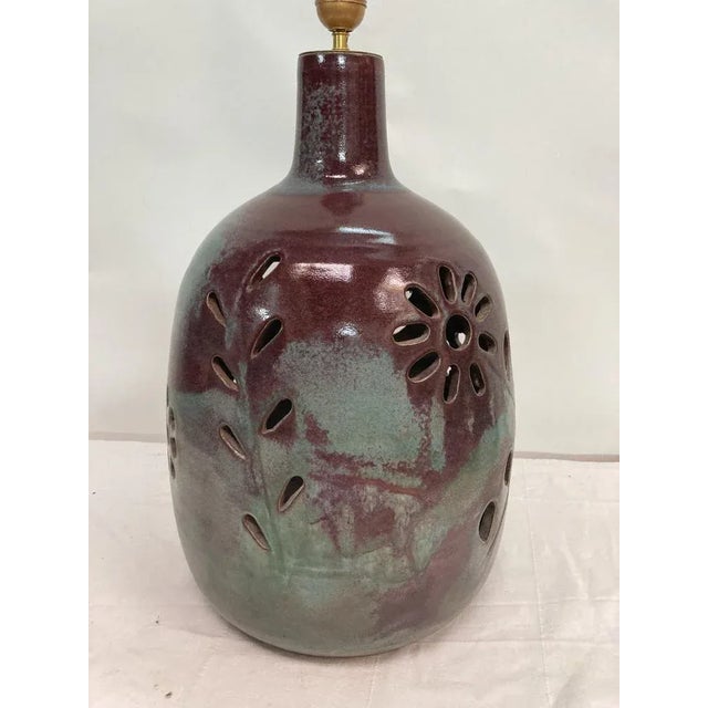 1970s Vallauris Ceramic Lamp, 1970s For Sale - Image 5 of 6