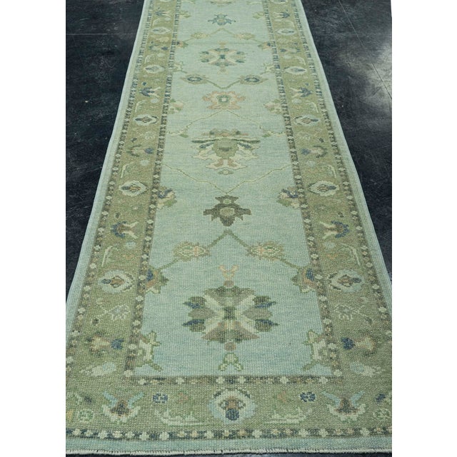 Early 21st Century Turkish Oushak Rug 3'2" x 14'6" #19129 For Sale - Image 5 of 8