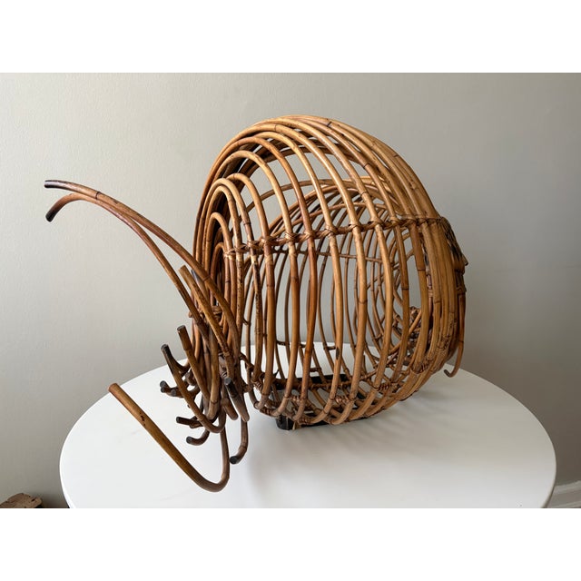 Wood Late 20th Century Abstract Reed Sculpture Stunning Large Japanese Style Rattan For Sale - Image 7 of 10