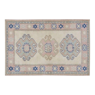 Vintage Turkish Anatolian Knotted Wool Rug, 3'4''x4' For Sale