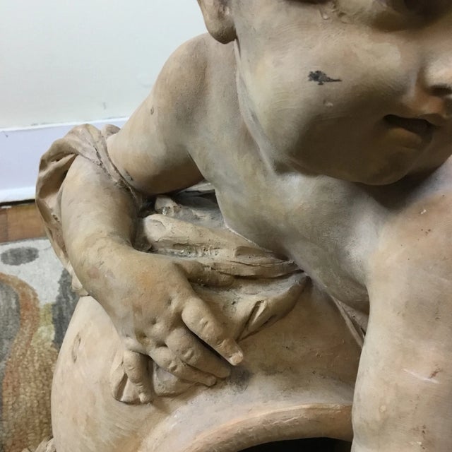 Figurative Albert-Ernest Carrier-Belleuse Terracotta Putti 19th C For Sale - Image 3 of 10