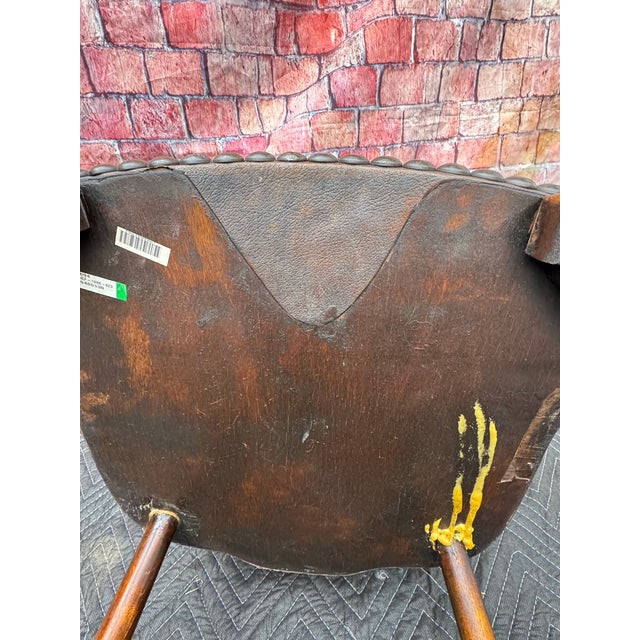 Wood Vintage Gothic Strawberry Hill Windsor Steeple Back Dining Chair For Sale - Image 7 of 12