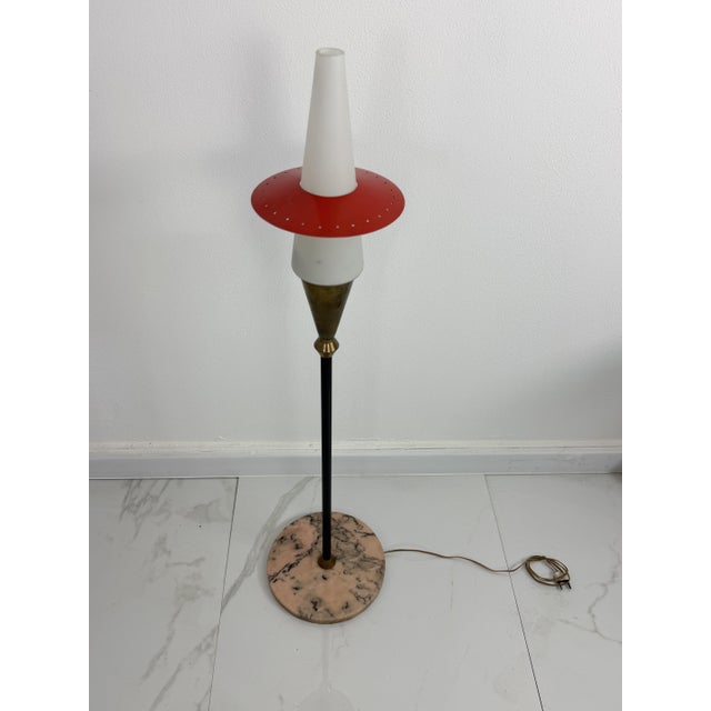 Small Italian Floor Lamp in the style of Stilnovo, 1950 For Sale - Image 13 of 13