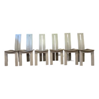 Costatini-Style Dining Chair Set of 6 - 1970s For Sale