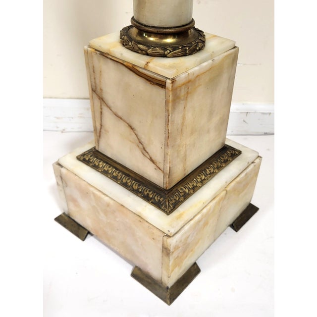 Antique French 19th C Rotating Top Bronze & Onyx Column Pedestal For Sale - Image 10 of 14