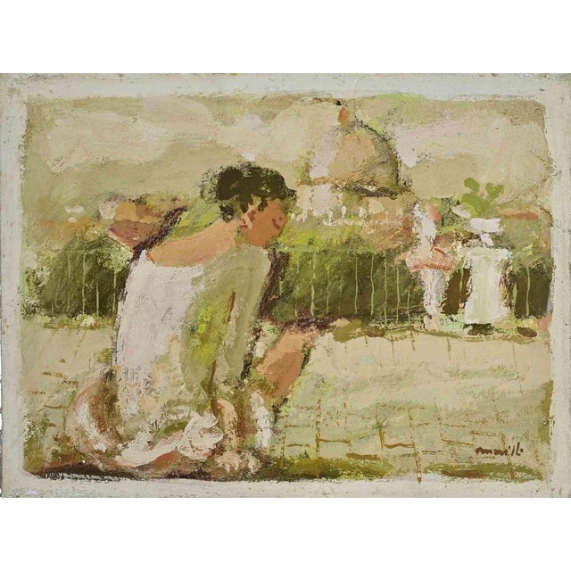 Oil on canvas realized by Franco Marzilli (1934-2010) in 1970s. Hand signed lower right. Very good condition. Franco...