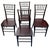 Chic Set of Four Faux Bamboo Wooden Chairs For Sale - Image 11 of 11