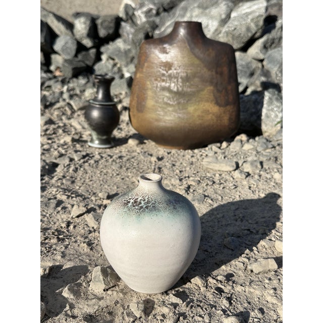 Ceramic Studio Ceramic Spherical Vase by Elisabeth Grosser, Germany, 1980s For Sale - Image 7 of 16