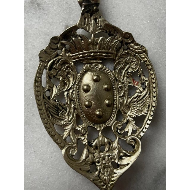 Vintage Italian Baroque-Style Serving Set Spoon and Fork For Sale - Image 10 of 12