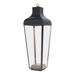 Tekna Montrose Floor Lantern With Dark Bronze Finish and Clear Glass For Sale