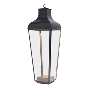 Tekna Montrose Floor Lantern With Dark Bronze Finish and Clear Glass