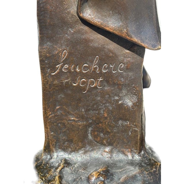 Jean-Jacques Feuchère, Sculpture Depicting Spartacus, 1800s, Bronze For Sale - Image 6 of 10