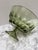 Midcentury Large Green Glass Pedestal Bowl For Sale - Image 9 of 9