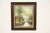 A beautiful original framed lakeside mountain landscape oil painting In the manner of Bob Ross Signed by artist USA, Circa...