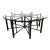 McGuire Furniture Round Glass + Bamboo Dining Table, 72 Inches For Sale