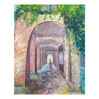 Linda Clerget, The Arcades, 2021 Oil on Canvas For Sale