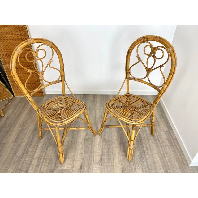 Italian Chairs in Rattan and Bamboo, 1960s, Set of 6 For Sale - Image 10 of 18