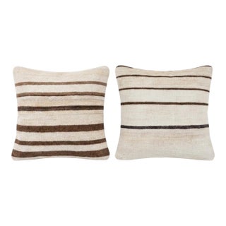 Turkish Kilim Pillow Cover 19'' X 20'' - Set of Two For Sale