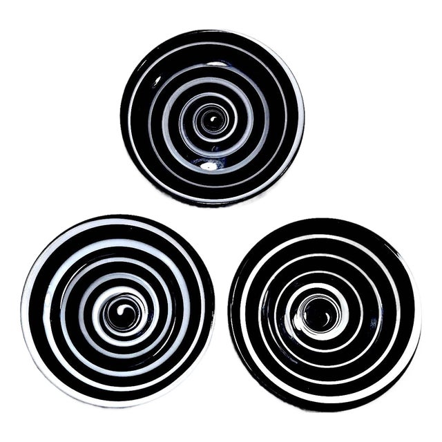 Vintage Italian Art Glass Plates for Leonardo, Set of 3 For Sale