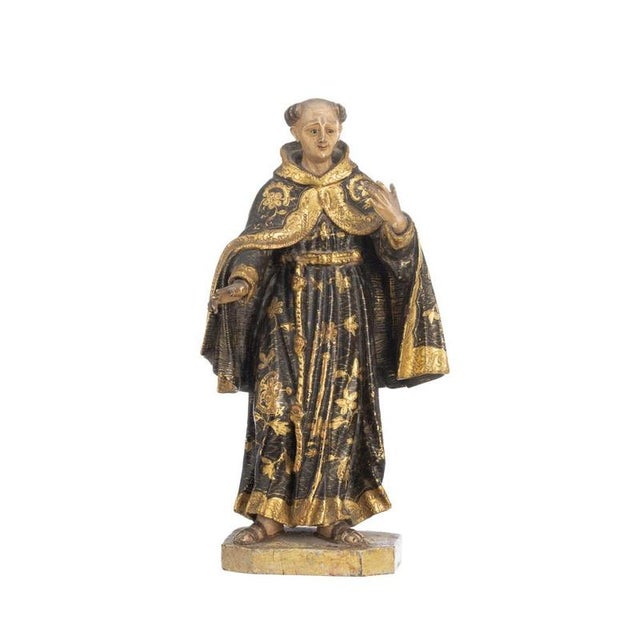 Religious Artist, Franciscan Saint, 18th Century, Wood For Sale - Image 6 of 6