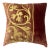 Zuber Gold Embroidery on Aged Red Velvet Down Pillow -4 For Sale