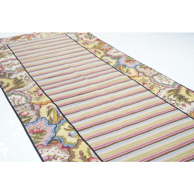 Hand Knotted Needle Point Wool Rug 3'0" X 8'0" For Sale - Image 4 of 10