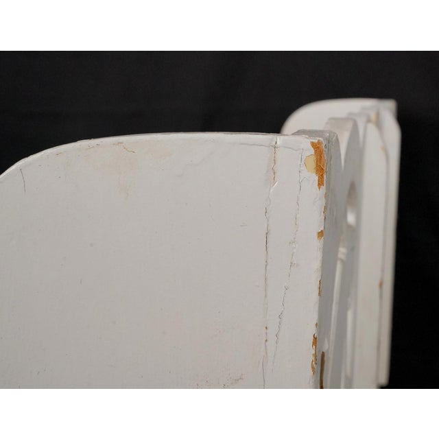 Mid 20th Century Reclaimed 4 Ft. White Wooden Folk Art Children's Bench For Sale - Image 12 of 12