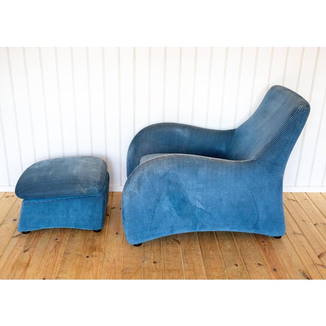 Set of Art Deco Style Loge Lounge Chair and Ottoman by Gerard van den Berg for Montis, 1980s For Sale - Image 17 of 18