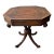 Antique English Regency-Style Drum Table Is Constructed From Mahogany Wood and Features an Octagonal Leather Top With Gold Tooling For Sale