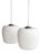 Danish Modern Funkis Pendants in Opal Glass and Brass attributed to Fog & Mørup, 1940s, Set of 2 For Sale
