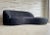 Cloud freeform sofa in black microfiber fabric.
