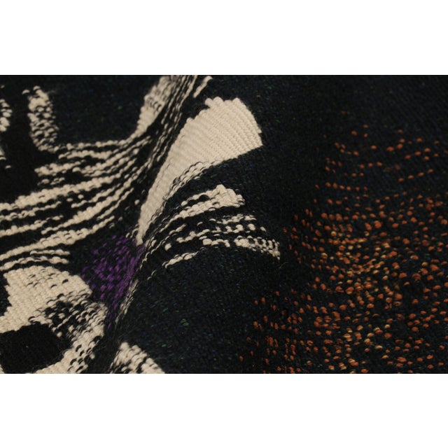 Black Signed Vintage Andre Borderie Tapestry With Abstract Patterns - Rug & Kilim For Sale - Image 8 of 8