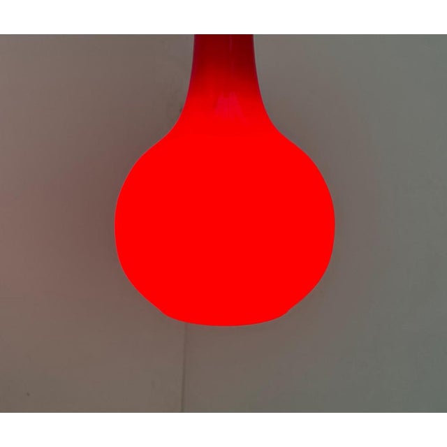 Mid-Century German Red Glass Pendant Lamps from Peill & Putzler, 1960s, Set of 2 For Sale - Image 18 of 18
