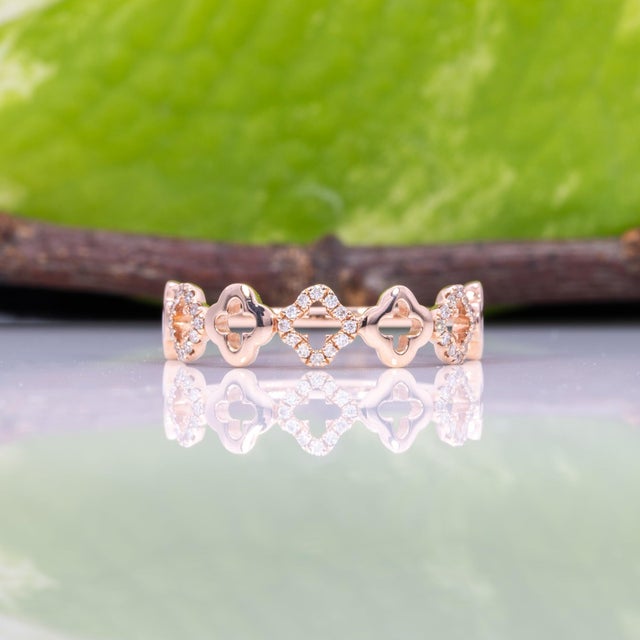 2020s Natural Diamond Band in Solid 14k Gold | Earth-Mined Diamonds For Sale - Image 5 of 9
