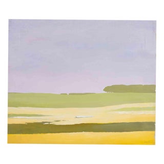 Gino Guida, Trunk in the Meadow, Oil Painting, 1980s For Sale