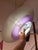 Postmodern White and Purple Louvered Lamp by Formlight, 1970s, Metal For Sale - Image 3 of 11