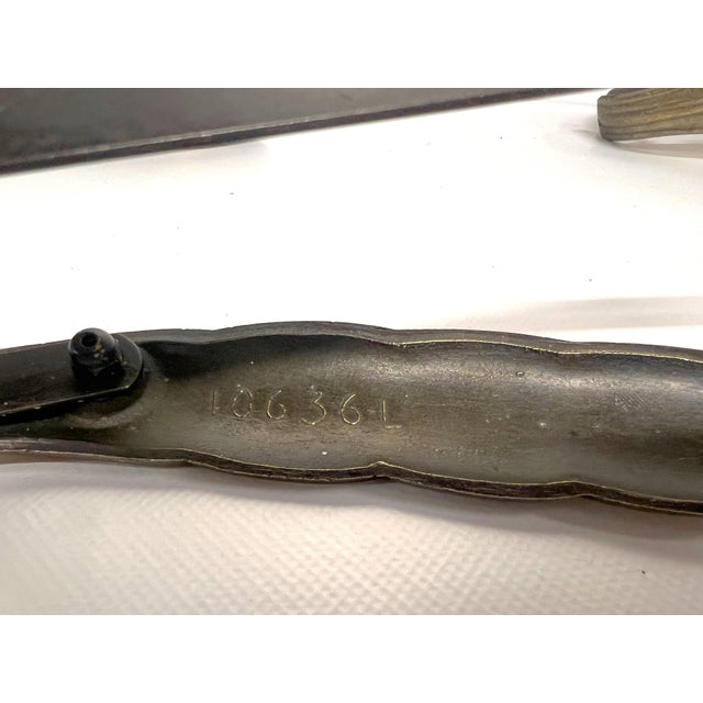 Antique Feather Form Metal Curtain Tie Backs - a Set of 8 For Sale - Image 9 of 12