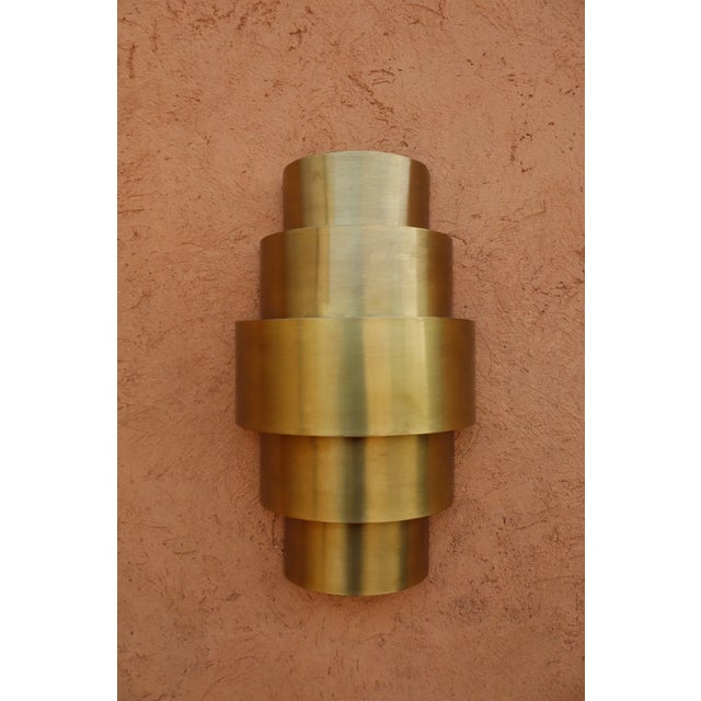Handmade Art Déco Brass Wall Sconce Rounded Shape Shade For Sale - Image 10 of 10