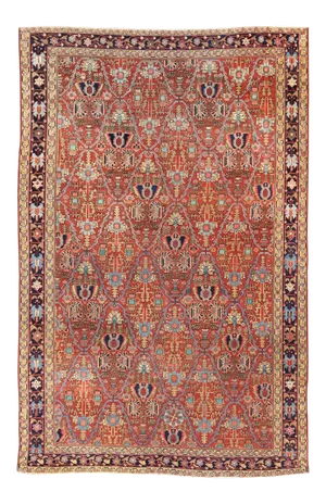 Antique 19th Century Persian Malayer Rug in All Over Geometric Design