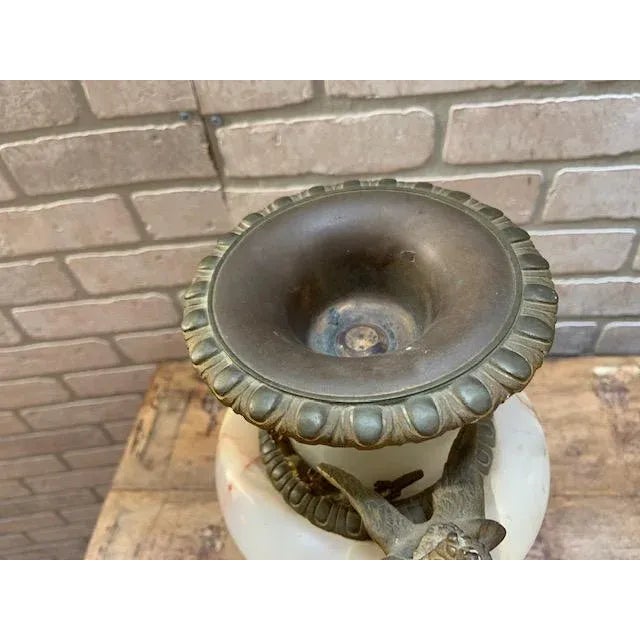 Antique French Louis XVI Style Onyx & Gilt Bronze Garniture Clock Set With Vincenti Médaille D’Argent Movement For Sale - Image 12 of 12