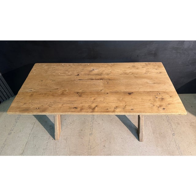X Legs Farmhouse Dining Table in Oak, 1900s For Sale - Image 10 of 17