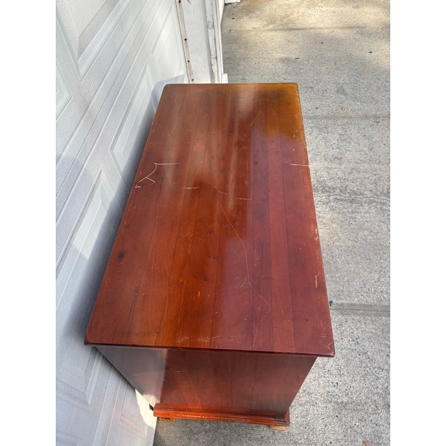 Wood Solid Wood Early American Dresser, Vintage 4 Drawer Chest, Maple Wood Bedroom Storage For Sale - Image 7 of 12