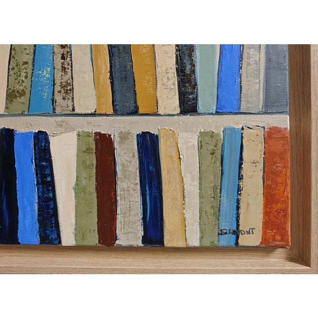 Paint Eloge a La Lecture, Abstract Library, Contemporary, Framed by Sophie Dumont For Sale - Image 7 of 9