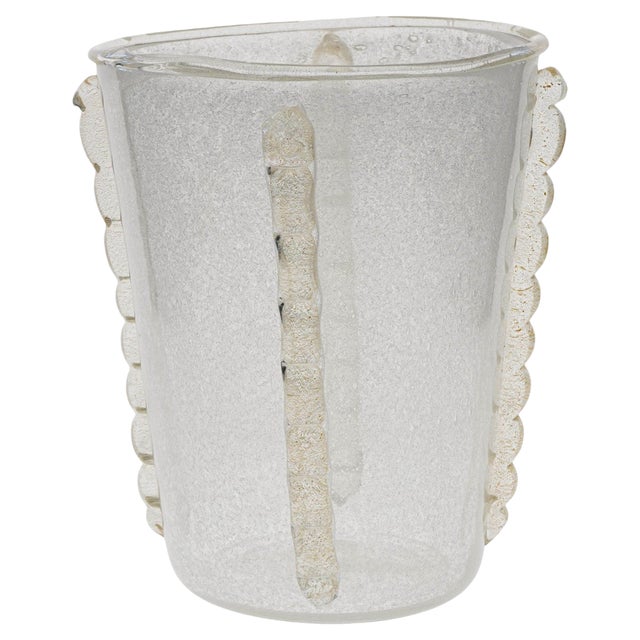 Giant Murano Glass Vase or Ice Bucket in the style of Barovier & Toso For Sale