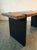 Wood "The Shadowline" Custom Dining Table Set: Walnut & Ebonized Ash Table With 8 Leather Chairs For Sale - Image 7 of 11