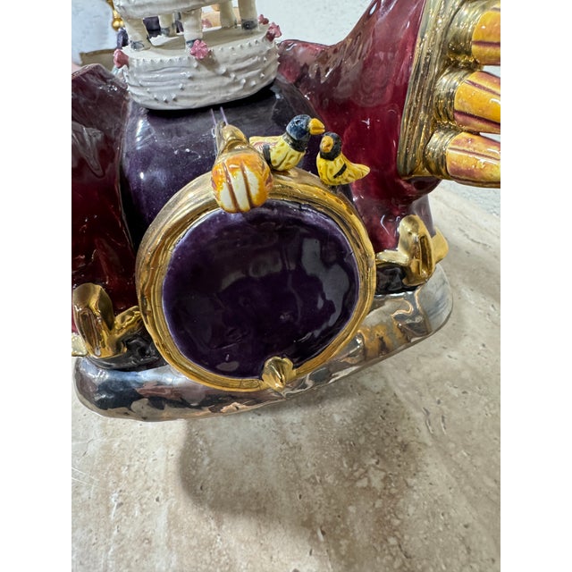 1990s Whimsical Full Moon Clay Co “Bride & Groom” Sculpture For Sale - Image 5 of 10