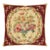 Aubusson Bouquet Red Tapestry Cushion With Feather Filler - 46 X 46cm For Sale