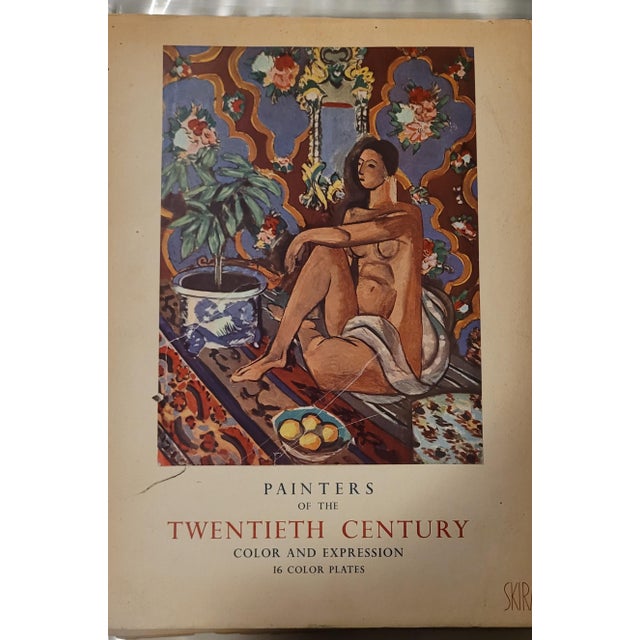 Rare HTF Authentic Original Matisse Color Plate/Lithograph "Girl on a Red Background " Skira Publisher-Artist's Private Collection For Sale In Oklahoma City - Image 6 of 6