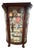 Antique Early 19th C Mahogany Lion Carved Bow Front China Cabinet, Paw Feet For Sale